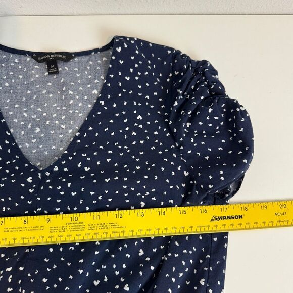 Banana Republic Factory Navy Heart Dress M - Picture 7 of 9